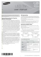 Samsung UN32J5003FOM TV Operating Manual